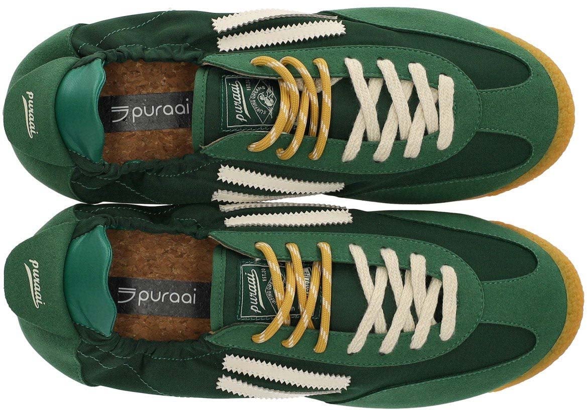 Puraai PURAAI 6.02 PANTHER FOOTBALL VINTAGE NYLON SNEAKER Groen