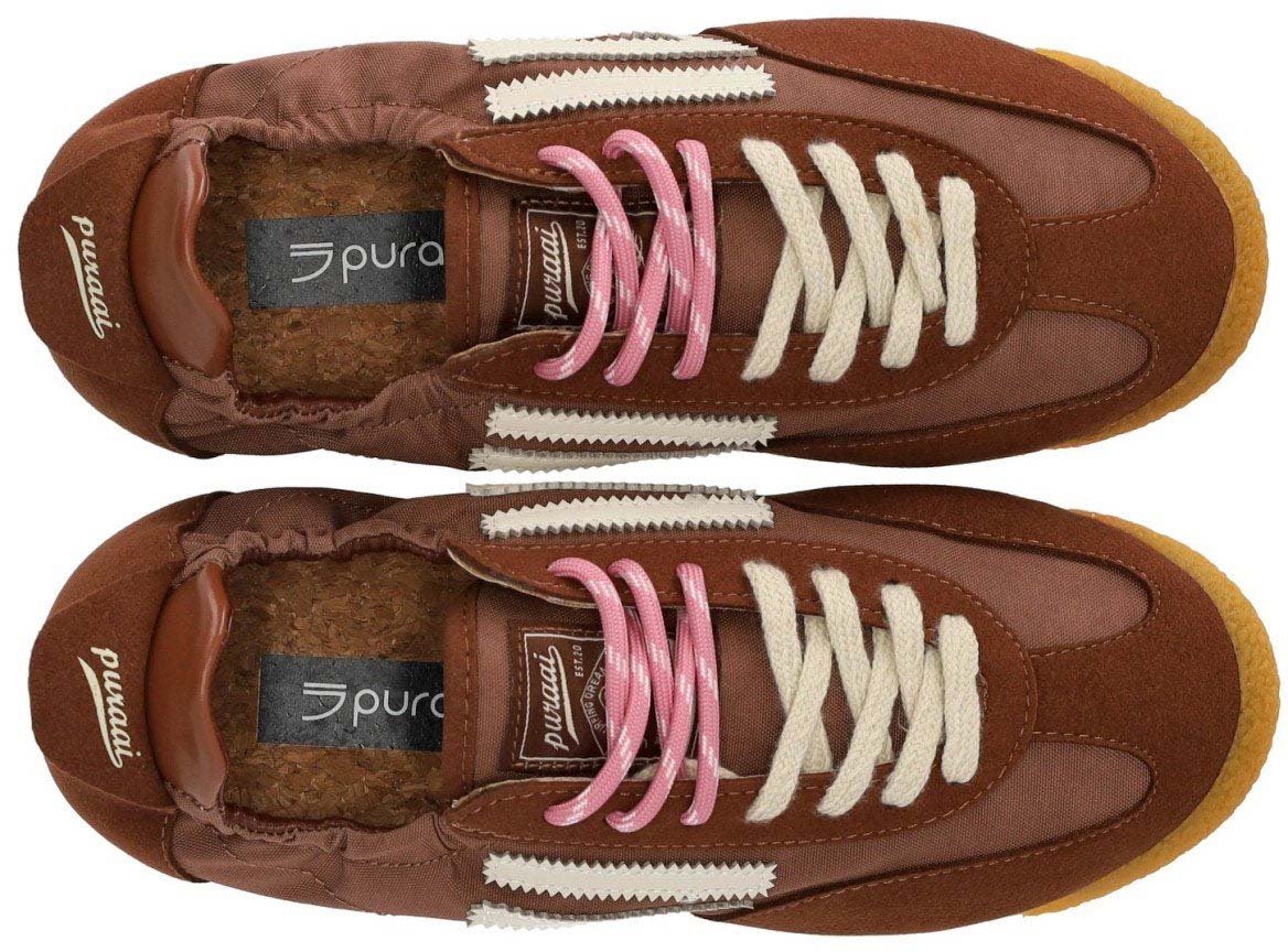 Puraai PURAAI 6.02 PANTHER BROWNIE VINTAGE NYLON SNEAKER Bruin