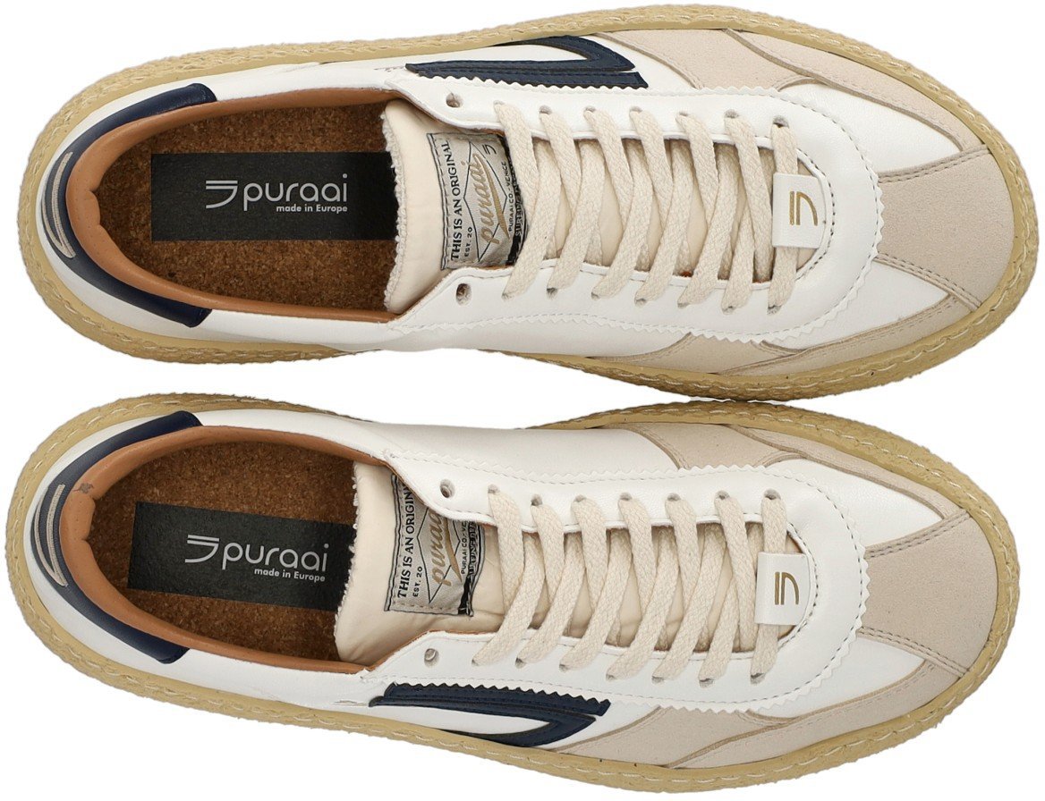 Puraai PURAAI 1.01 VINTAGE WHALE SNEAKER Wit
