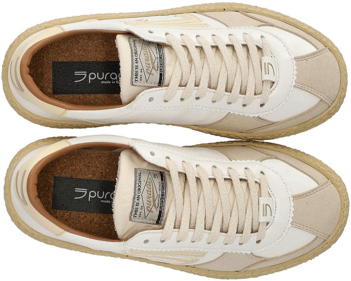 Puraai PURAAI 1.01 VINTAGE COCONUT MILK SNEAKER Wit