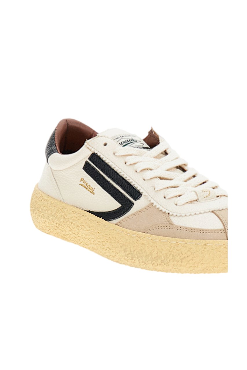 Puraai White 1.01 Vintage Vegan Leather Sneakers Wit