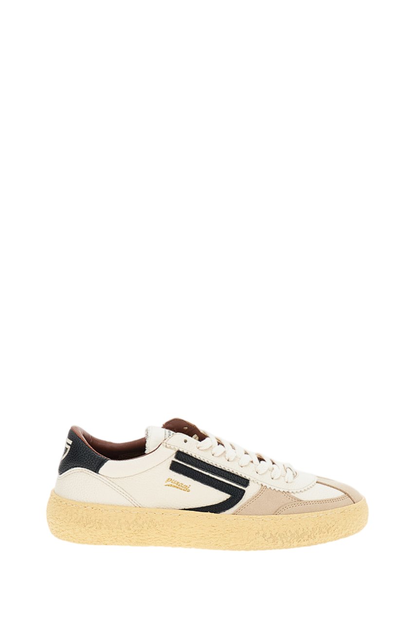 Puraai White 1.01 Vintage Vegan Leather Sneakers Wit