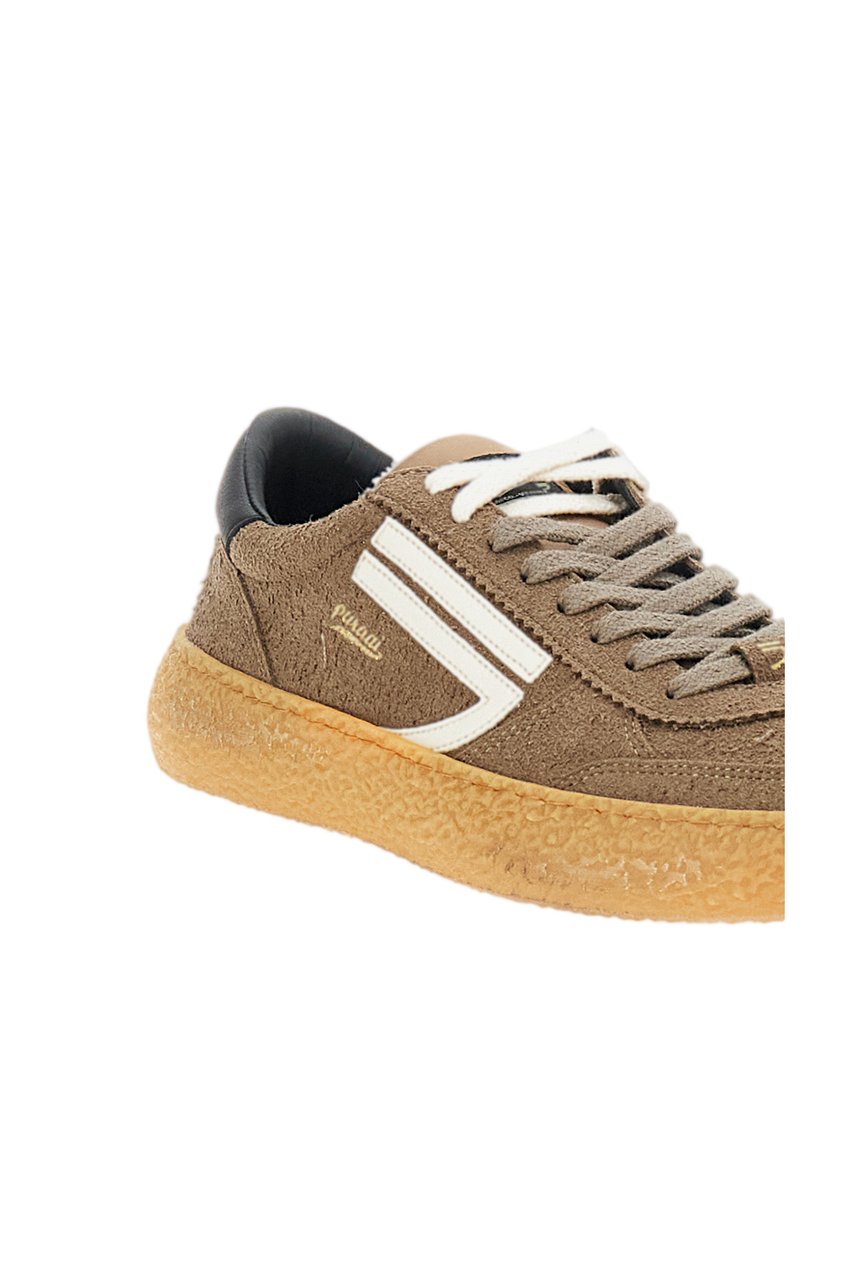 Puraai Brown 1.01 Vintage Vegan Leather Sneakers Bruin