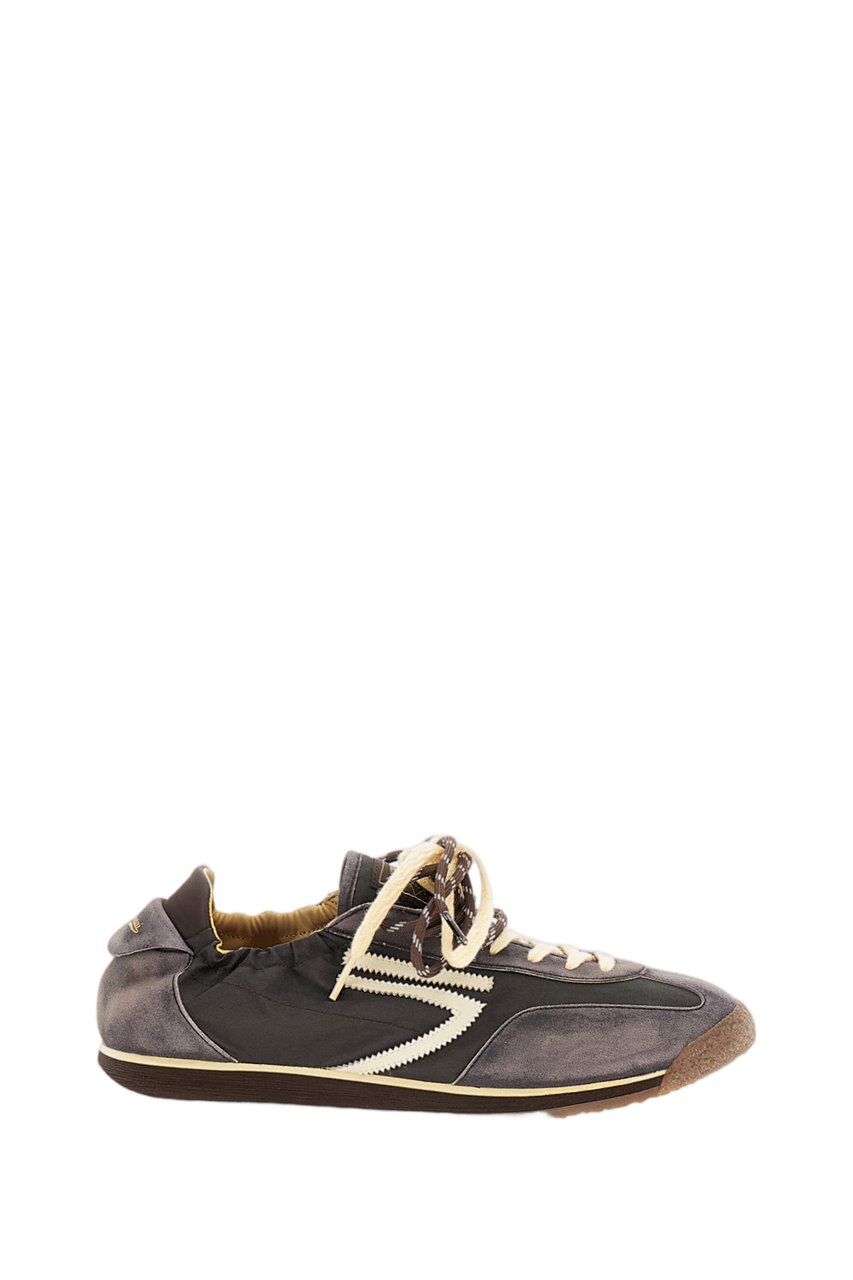 Puraai Brown 6.02 Panther Nylon Sneakers Bruin