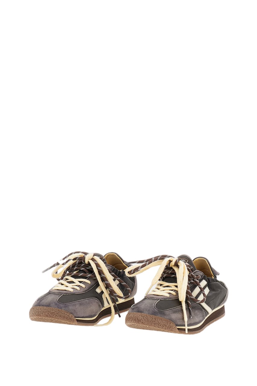 Puraai Brown 6.02 Panther Nylon Sneakers Bruin