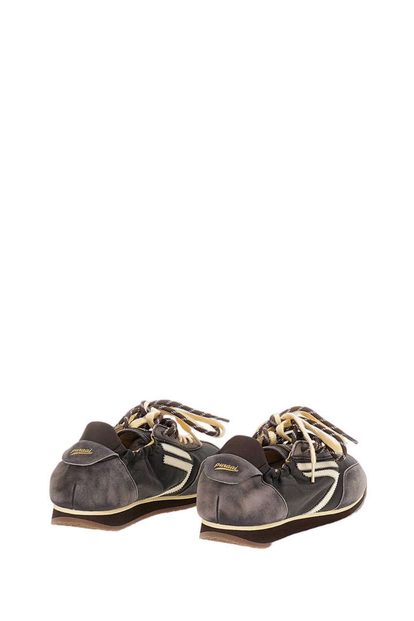 Puraai Brown 6.02 Panther Nylon Sneakers Bruin