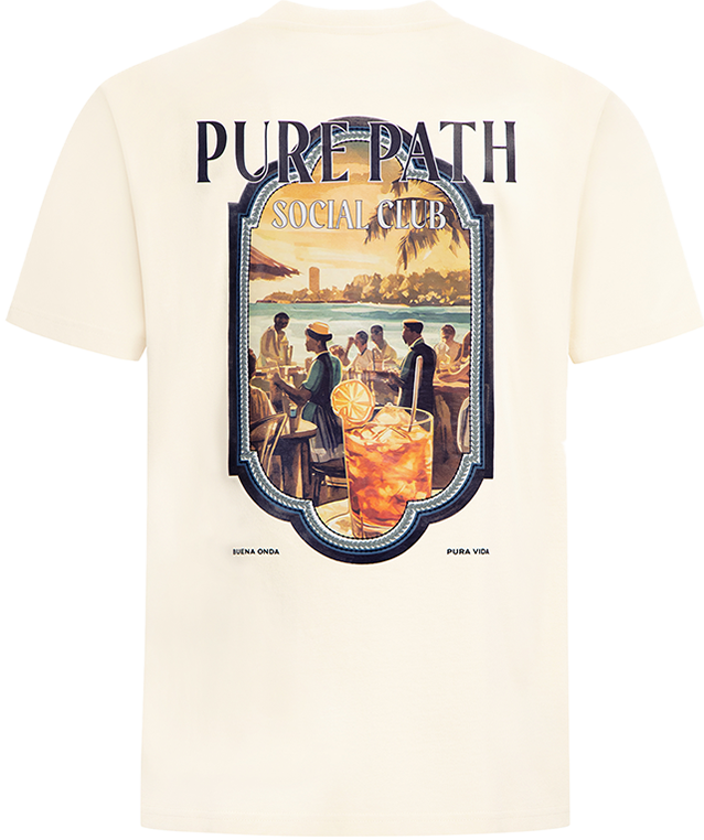 Pure Path Pure Path Loose Fit Crewneck SS T-Shirts Beige