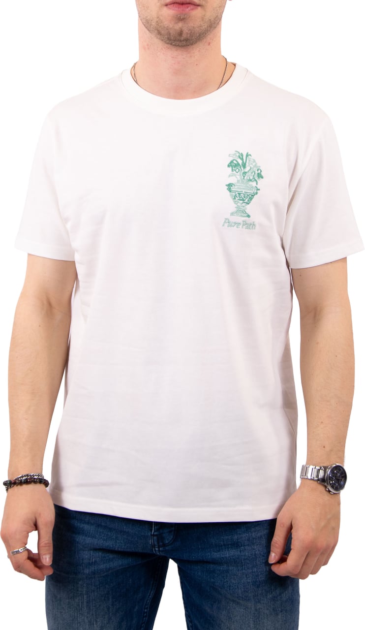 Pure Path Pure Path Embroidered Vase T-Shirt Beige