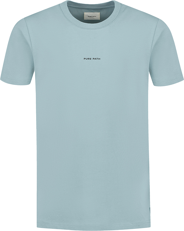 Pure Path Pure Path Regular Fit Crewneck SS T-Shirts Blauw