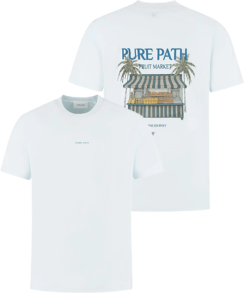 Pure Path Pure Path Loose Fit T-Shirts Blauw