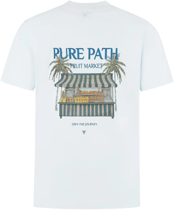 Pure Path Pure Path Loose Fit T-Shirts Blauw