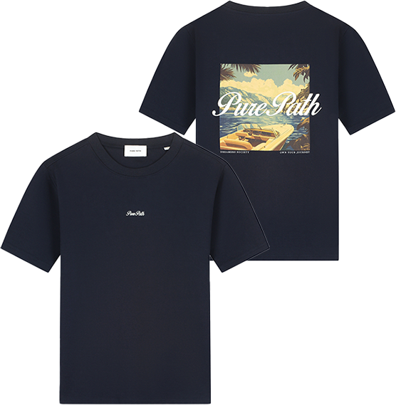 Pure Path Pure Path Riva View T-Shirt Blauw