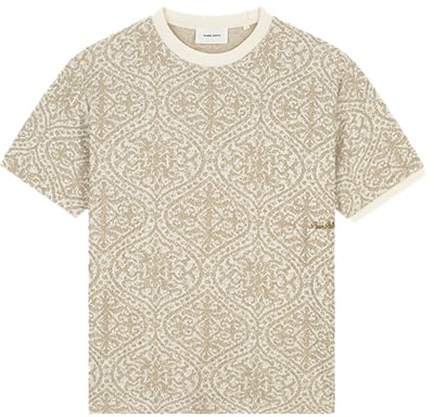 Pure Path Pure Path Jacquard Pattern T-Shirt Beige