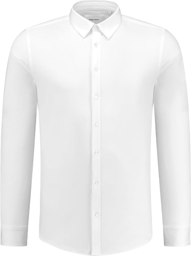 Pure Path Slim Fit Shirts Longsleeve Wit