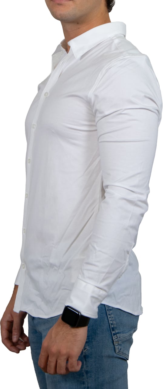 Pure Path Slim Fit Shirts Longsleeve Wit