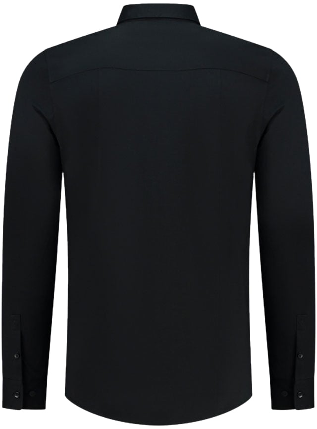 Pure Path Pure Path Slim Fit Shirts Longsleeve Zwart