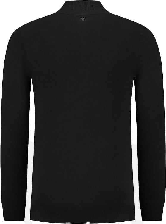 Pure Path Regular Fit Knitwear Halfzip LS Zwart