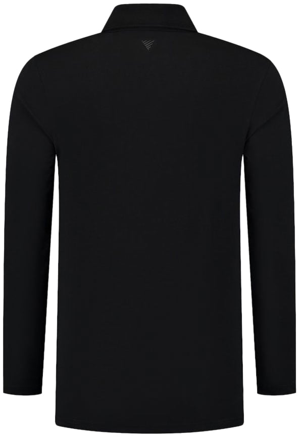 Pure Path Pure Path Regular Fit T-Shirts Polo LS Zwart