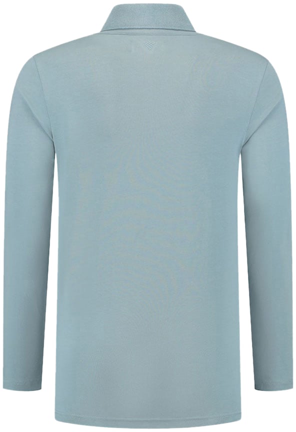 Pure Path Pure Path Regular Fit T-Shirts Polo LS Blauw