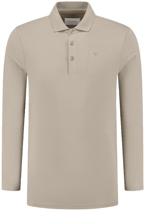 Pure Path Pure Path Regular Fit T-Shirts Polo LS Beige