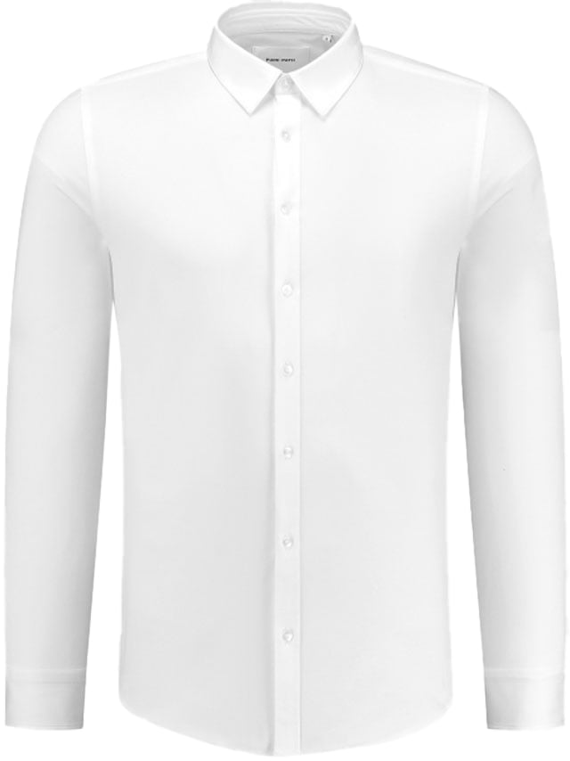 Pure Path Pure Path Slim Fit Shirts Longsleeve Wit