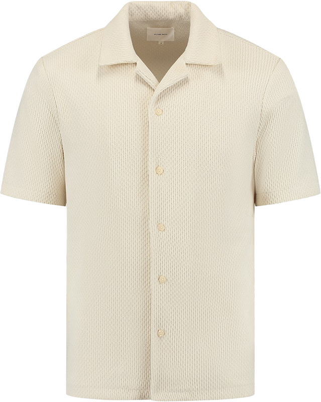 Pure Path Pure Path Regular Fit Shortsleeve Shirts Beige