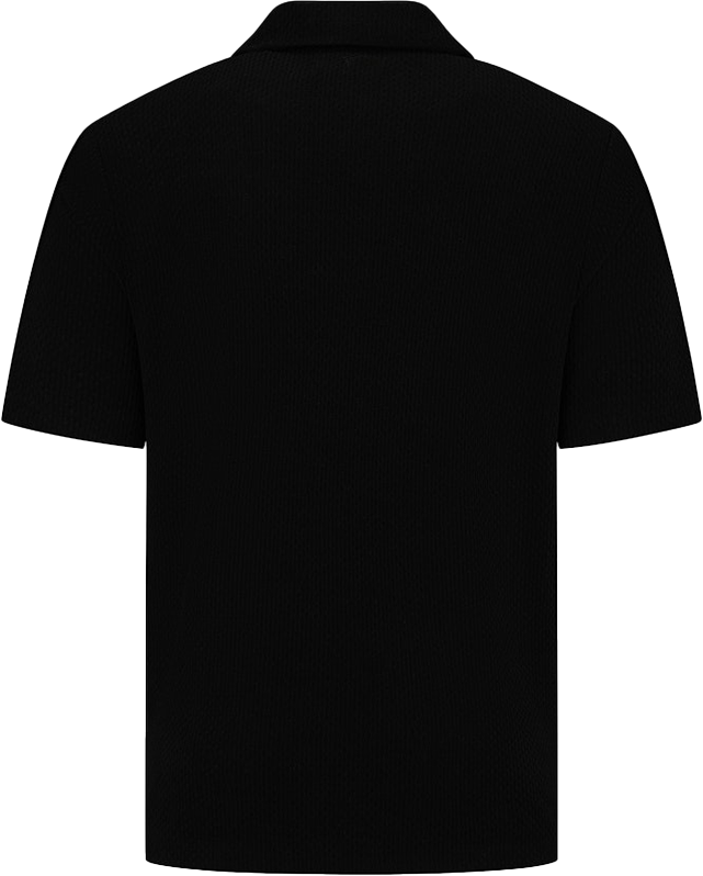 Pure Path Pure Path Regular Fit Shortsleeve Shirts Zwart