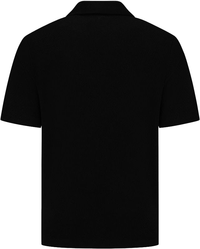 Pure Path Pure Path Regular Fit Shortsleeve Shirts Zwart
