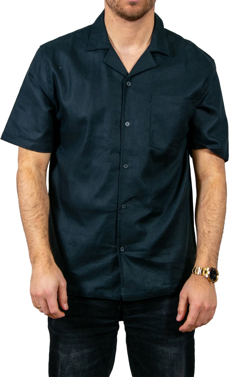 Pure Path Regular Fit Shortsleeve Shirts Zwart