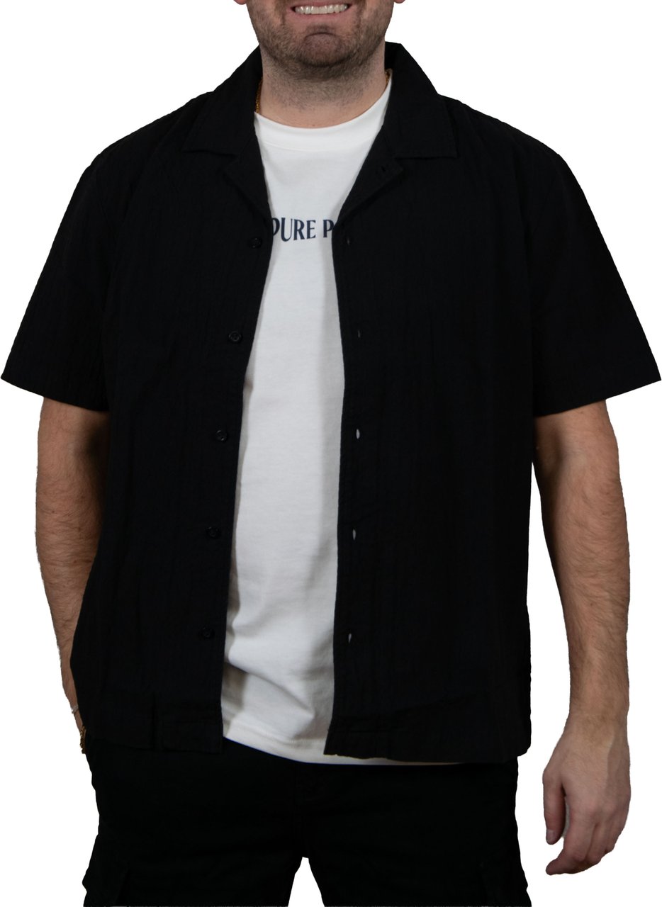 Pure Path Overshirt Korte Mouw Zwart