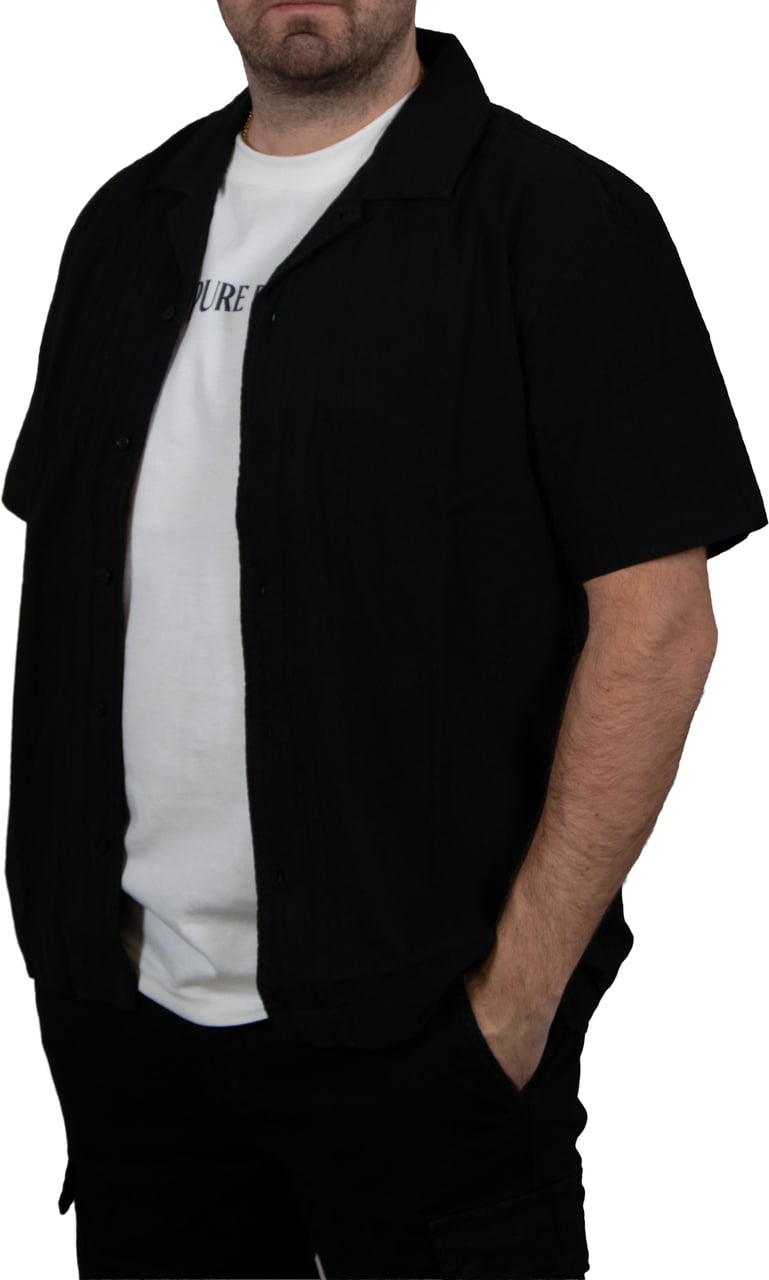 Pure Path Overshirt Korte Mouw Zwart