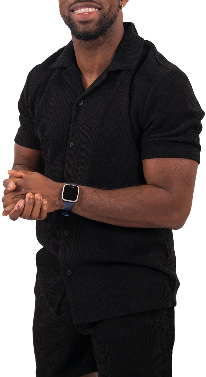 Pure Path Honeycomd Shortsleeved Shirt Zwart