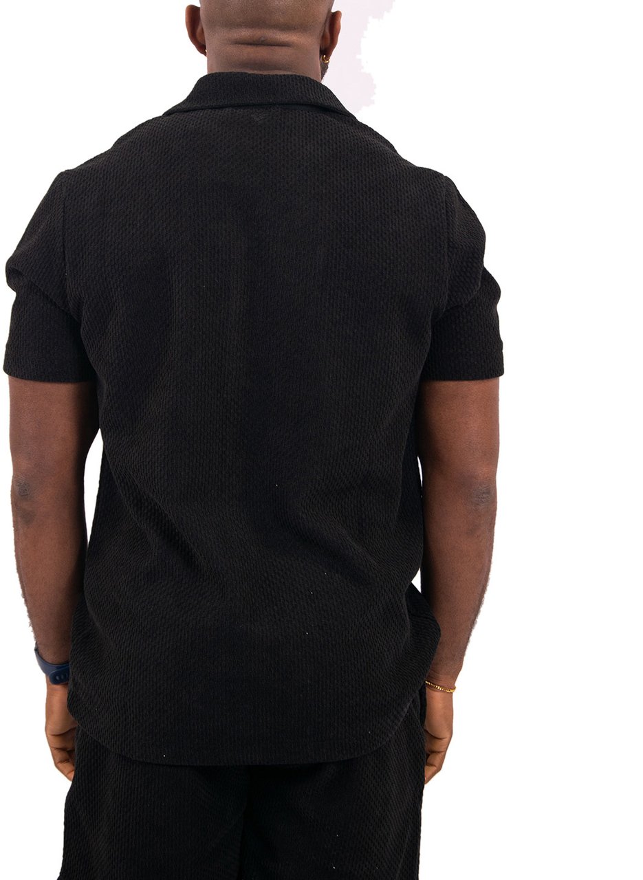 Pure Path Honeycomd Shortsleeved Shirt Zwart