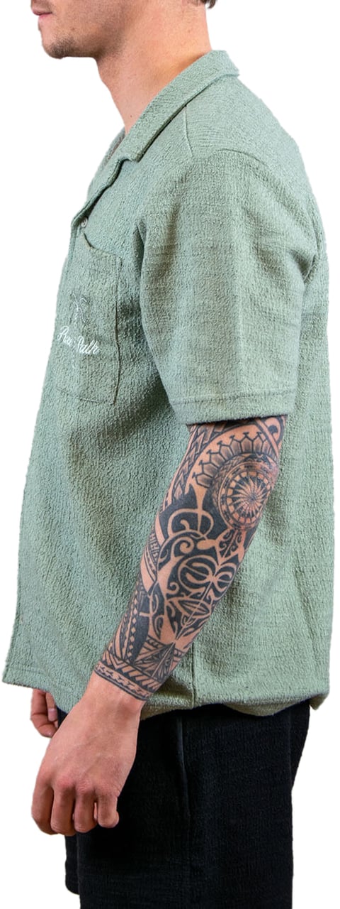 Pure Path Pure Path Regular Fit Shortsleeve Shirt Groen