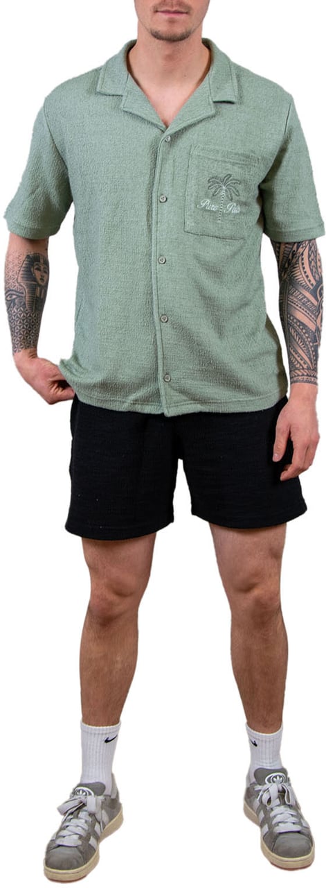 Pure Path Pure Path Regular Fit Shortsleeve Shirt Groen