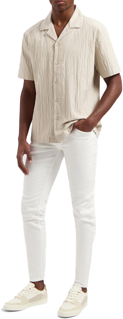 Pure Path Pure Path Overshirt Korte Mouw Beige