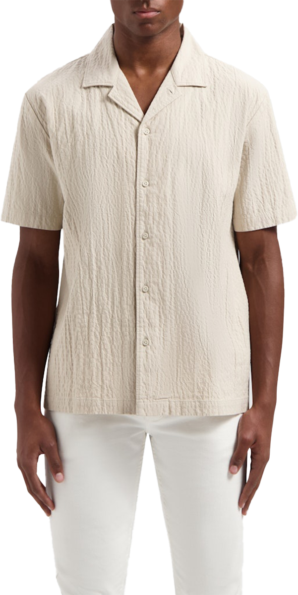 Pure Path Pure Path Overshirt Korte Mouw Beige