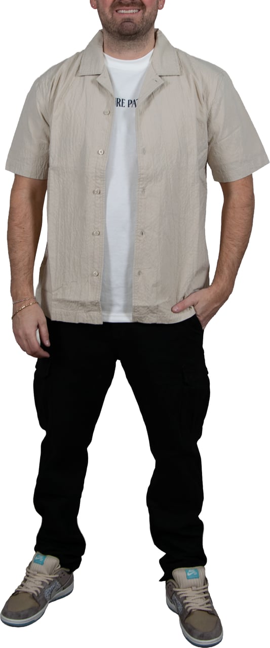 Pure Path Overshirt Korte Mouw Beige