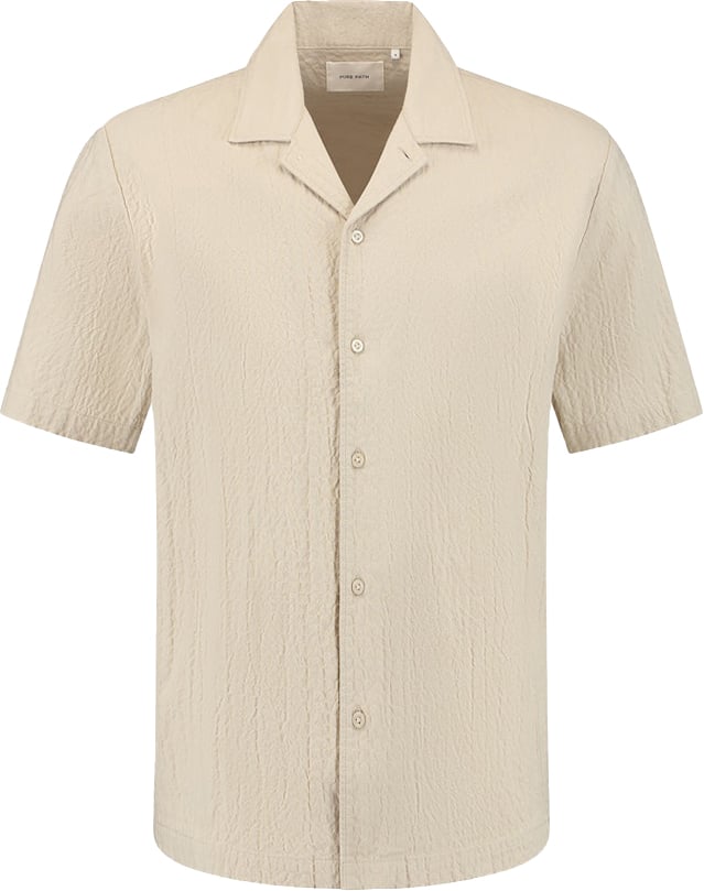 Pure Path Overshirt Korte Mouw Beige