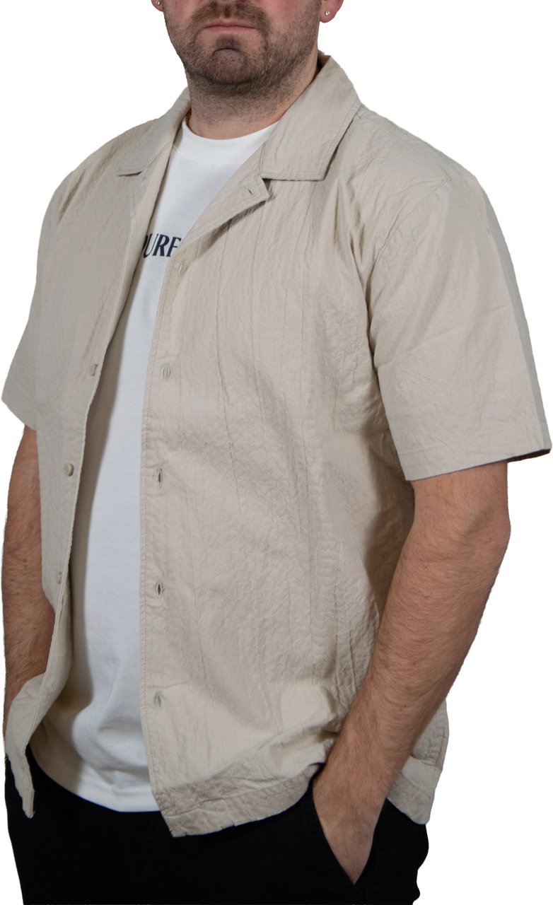 Pure Path Overshirt Korte Mouw Beige