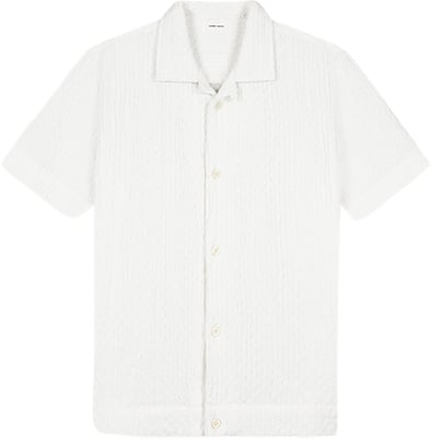 Pure Path Pure Path Structured Dobby Weave Shortsleeved Shirt Beige