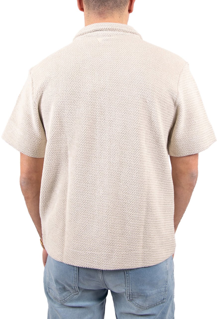 Pure Path Pure Path Structured Shortsleeved Shirt Beige