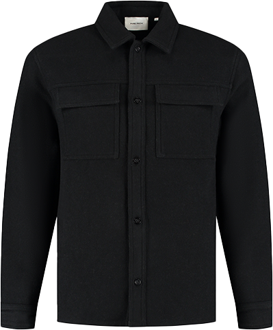 Pure Path Pure Path Regular Fit Overshirts Zwart