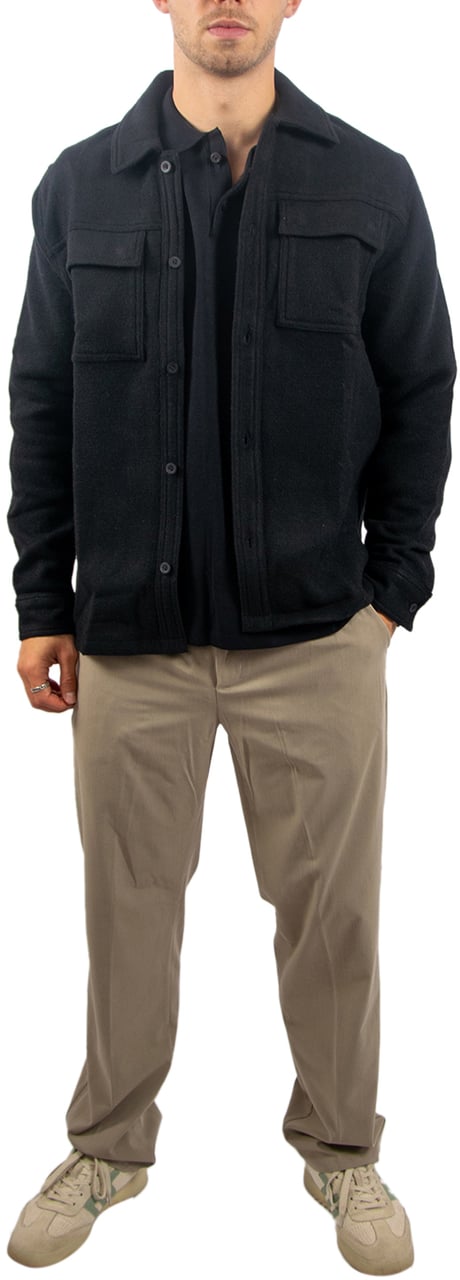 Pure Path Regular Fit Overshirts Zwart