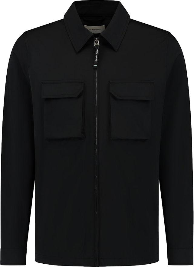 Pure Path Pure Path Overshirt Met Rits Zwart