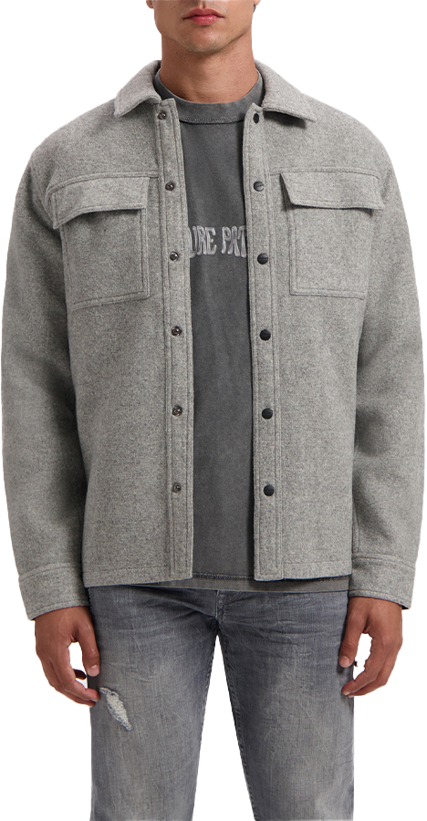 Pure Path Pure Path Regular Fit Shirts Over Grijs