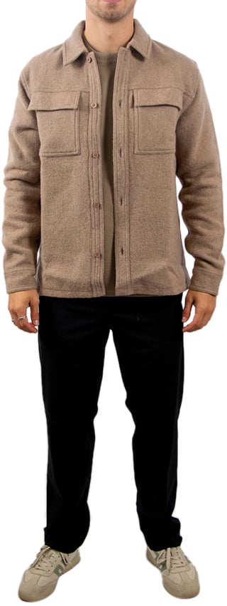 Pure Path Pure Path Regular Fit Overshirts Beige