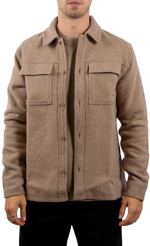 Pure Path Pure Path Regular Fit Overshirts Beige