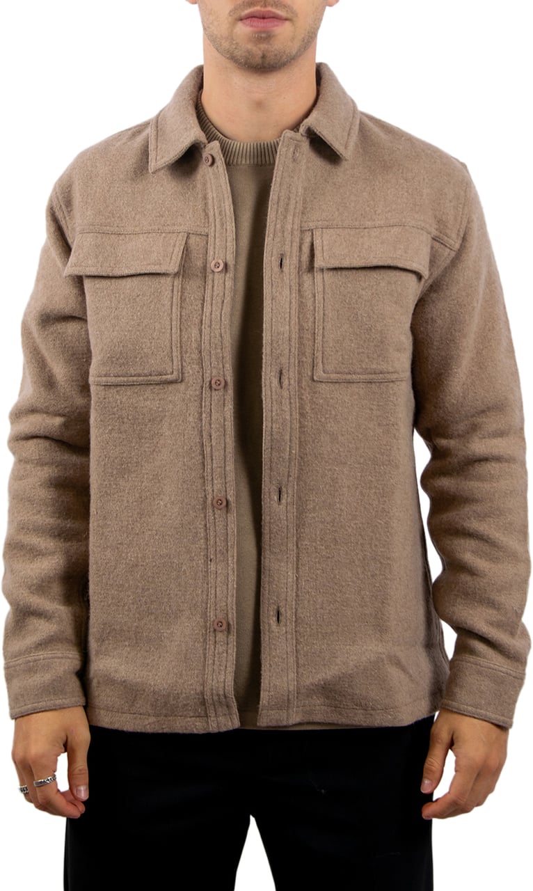 Pure Path Regular Fit Overshirts Beige