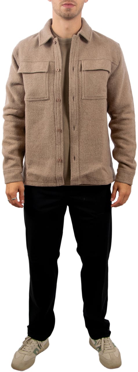 Pure Path Regular Fit Overshirts Beige